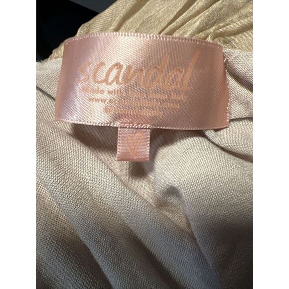 Scandal Italy 100% Silk Bebe Party Lined Slip Dress W/Hand Painted Animal Print - Picture 8 of 8